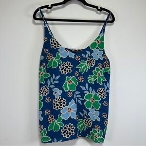 Banana Republic | Floral Satin Cami Tank • Lingeriecore Slip-Style Top • Size M